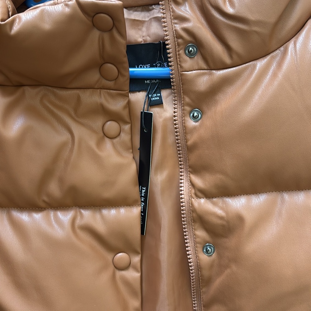 COPY - Tan Puffer Vest - Picture 2 of 2